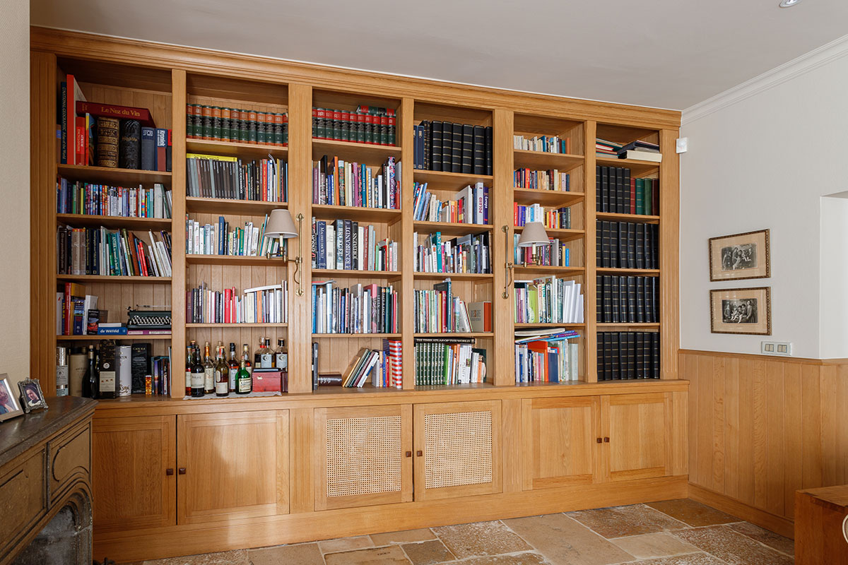 Eiken bibliotheek kasten